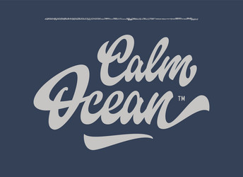 Brush Script Font - Calm Ocean vector image