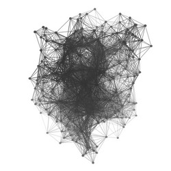 connection structure wireframe vector image