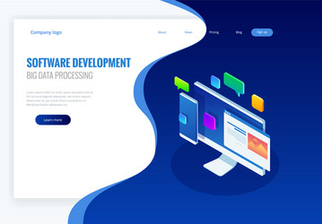 developing programming and coding technologies vector image