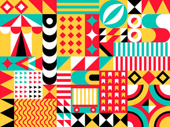 Geometric Circus Pattern vector image