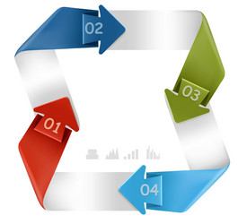 info graphics banner with numbers modern design vector image