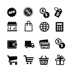modern ui ux icons and business concepts vector image