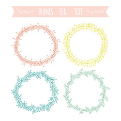 set of graphic frames for text vector image