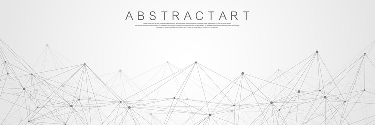 Technology abstract lines and dots connection vector