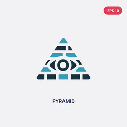 two color pyramid icon from united states concept vector image