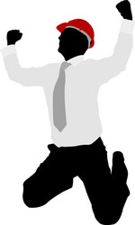 businessman kneeling Vector Image