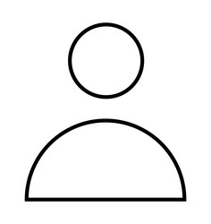 minimalist outline of a person ideal for user vector image