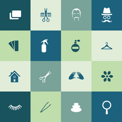barbershop icons universal set for web and ui vector image