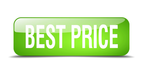 best price green square 3d realistic isolated web vector image