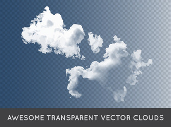 Transparent clouds can be used with any background vector