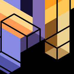 abstract background 3d cubes cubic elements vector image