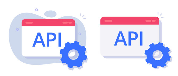 api tech application data web development icon vector image