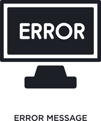error message isolated icon simple element from vector image
