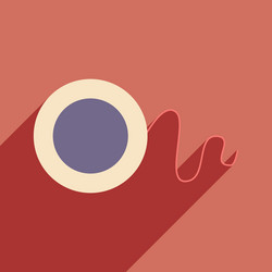 flat with shadow icon and mobile application vector image
