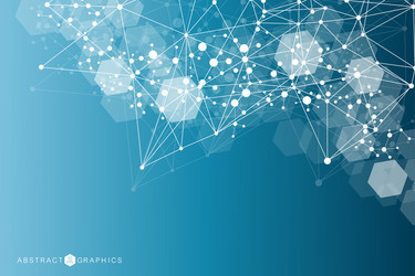 hexagonal abstract background big data vector image