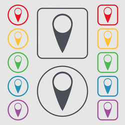 map pointer icon gps location symbol symbols vector image
