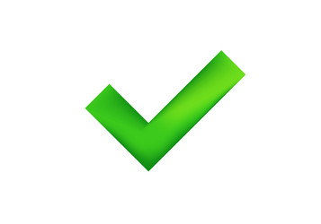 green checkbox icon for task completion vector image