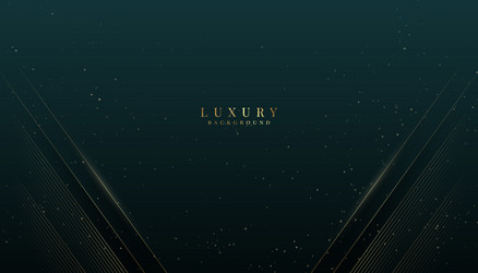 green luxury background with golden lines vector image