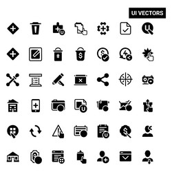 modern ui ux icons and business concepts vector image
