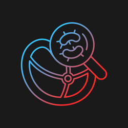 pathogen testing gradient icon for dark theme vector image