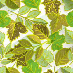 Spring leaves seamless pattern vector