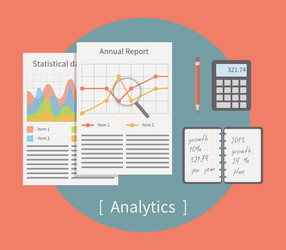 Analytic business template with charts and graphs vector