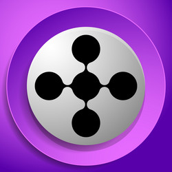 connected circles nodes as technology tech vector image