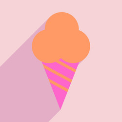flat with shadow icon and mobile application ice vector image