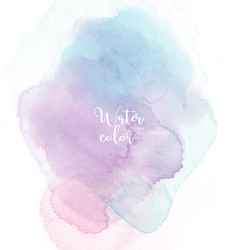 Pastel Blue Pink Watercolor Splash Vector Image
