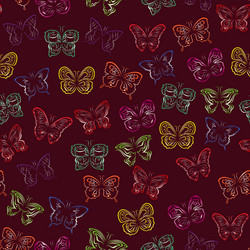 seamless pattern with gradient butterflies vector image