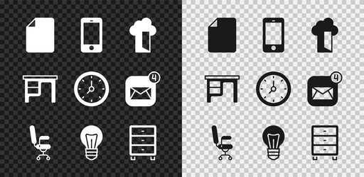 set file document mobile phone cloud database vector image
