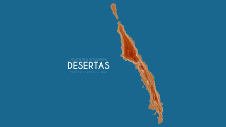 topographic map of desertas portugal vector