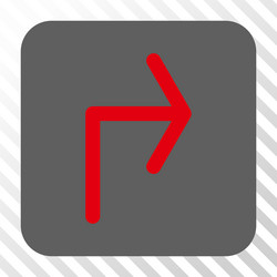 Turn right rounded square button vector