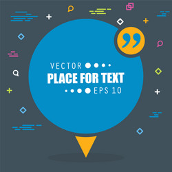abstract concept empty speech square quote vector image