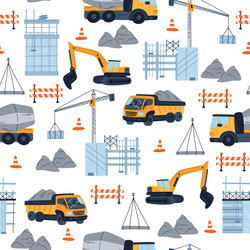building construction seamless pattern industrial Vector Image