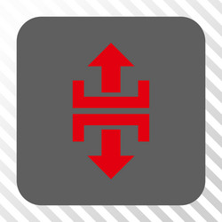 divide vertical direction rounded square button vector image