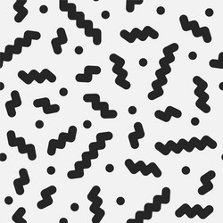 Seamless simple pattern in retro memphis style vector