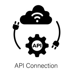 api connection vector image