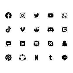 20 Stylish Social Media Icons such as text. discord. blogger and caffeine  icons. Clean and professional 18713900 Vector Art at Vecteezy