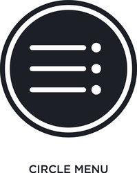 circle menu isolated icon simple element from vector image