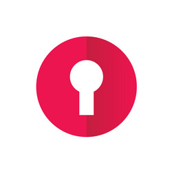 keyhole and red circle icon design vector