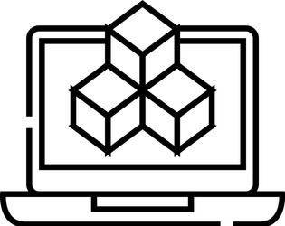 learning programming line icon concept sign vector image