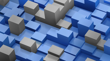 abstract background of cubes and parallelepipeds vector image