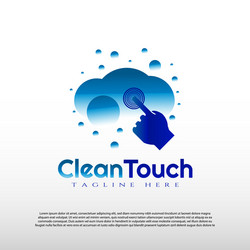 clean touch logo design element vector