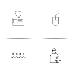 internet technologies simple linear icon vector image