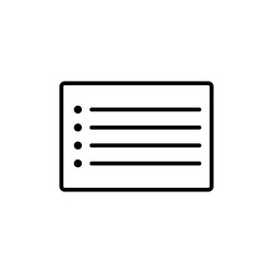 menu list button icon isolated on white background vector image