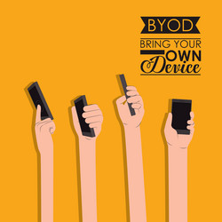 Bring Your Own Device (BYOD) vector image