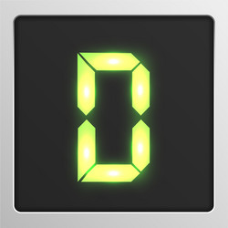 digital character set typeface on a screen vector image