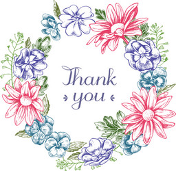 Floral Wreath of Chrysanthemums vector image