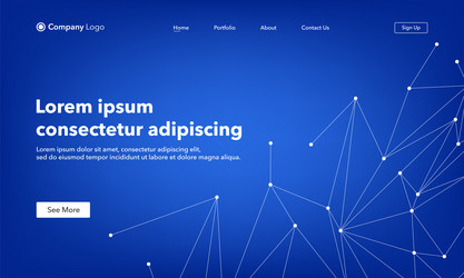 landing page abstract background website vector image